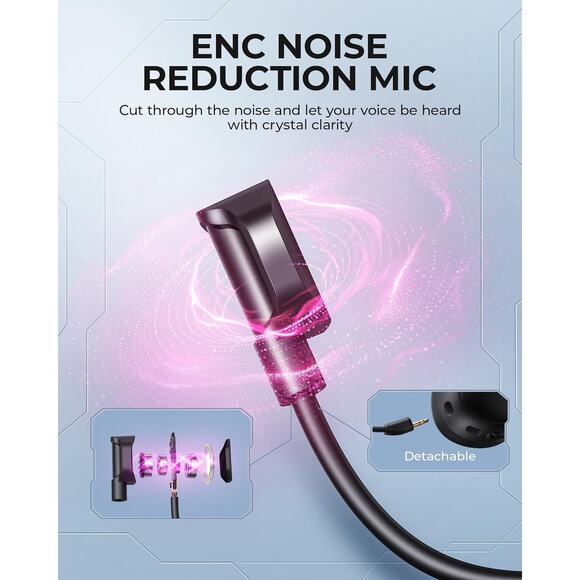 KOFIRE Wireless Gaming Headset Bluetooth 54 USB 3.5mm 53MM Stereo Mic - Picture 6 of 7